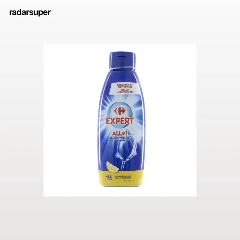 Gel para lavavajillas todo en 1 Carrefour Expert 900 ml.