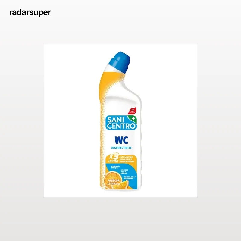 Gel WC desinfectante frescor cítrico con lejía Sanicentro 1 l.