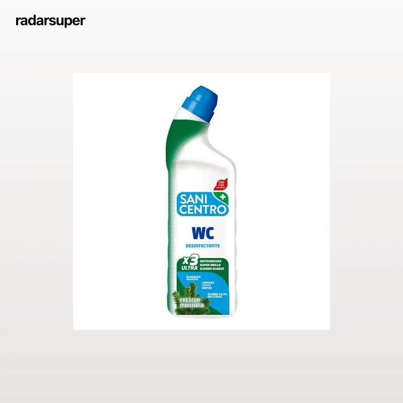Gel WC desinfectante frescor montaña con lejia Sanicentro 1 l.