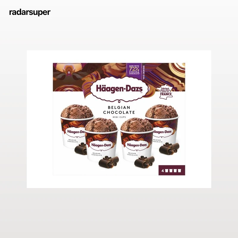 GELADO HÄAGEN-DAZS CHOCOLATE BELGA 4X95ML