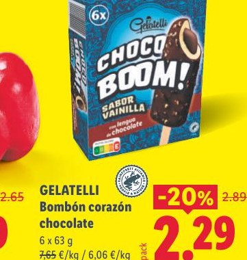 GELATELLI Bombón corazón chocolate