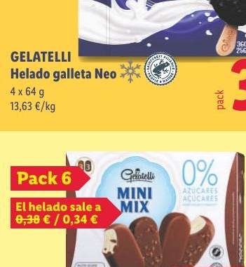 GELATELLI Mini bombón sin azúcar