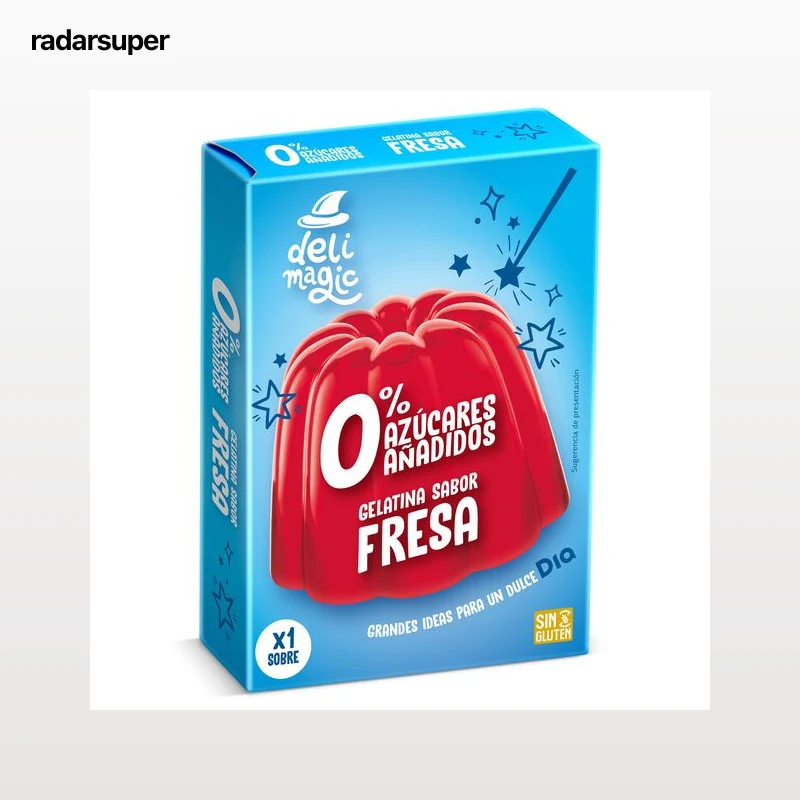 Gelatina de fresa 0% azúcar añadido Dia Delimagic 28 g