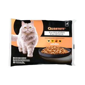 Gelatina gato adulto selección de aves Quartett