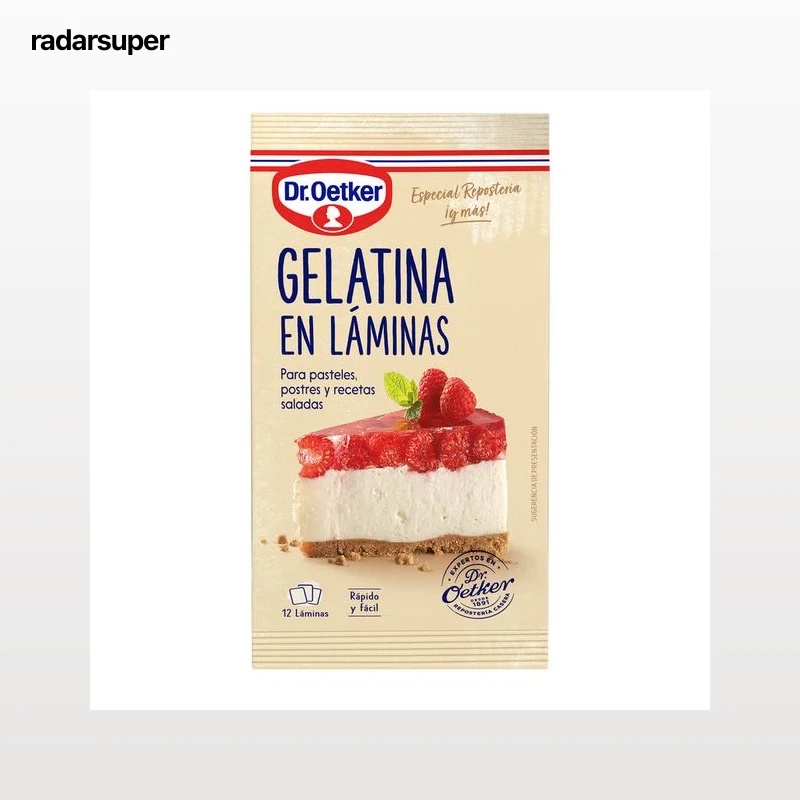 Gelatina laminada Dr Oetker 20g 12 unidades
