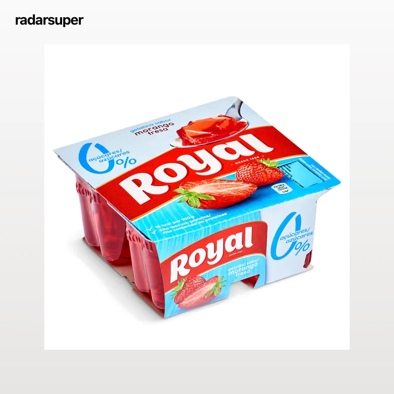 Gelatina sabor fresa sin azúcar Royal 4 x 90 g