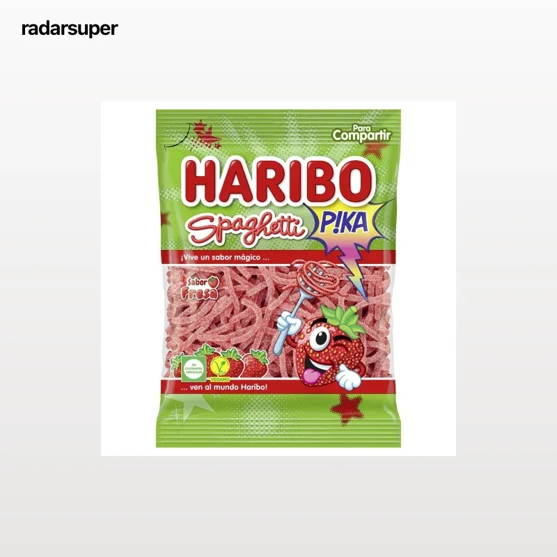 Geles dulces sabor fresa y pica pica Haribo 150 g.