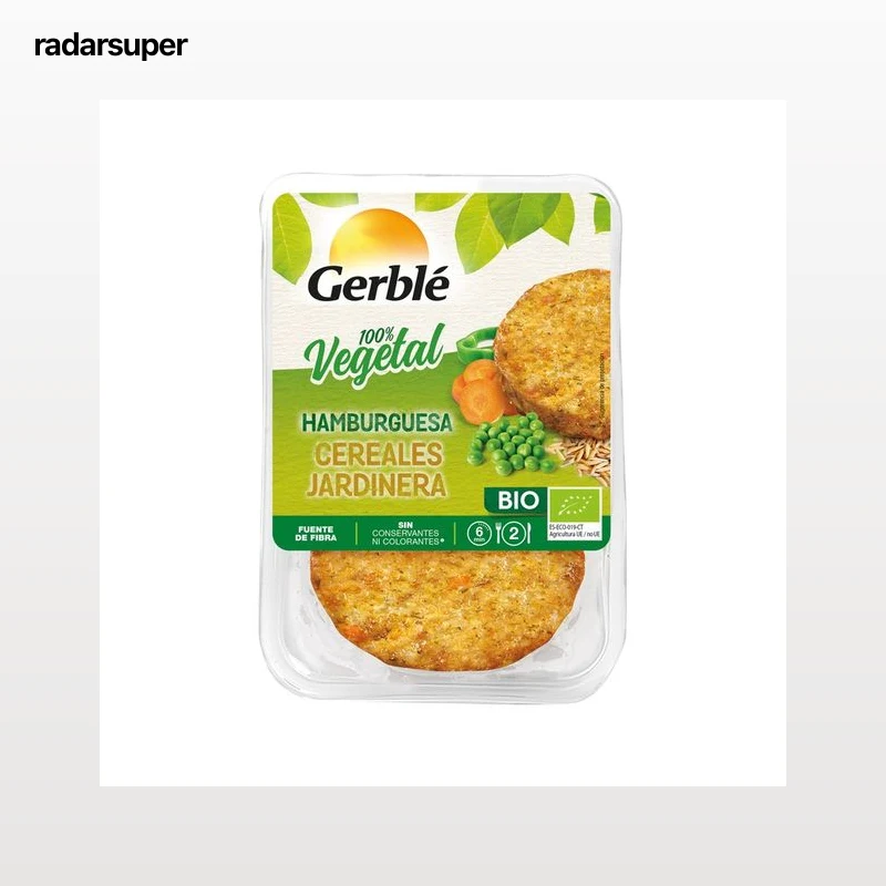 GERBLÉ Hamburguesas de cereales ecológicas GERBLÉ 160 g.