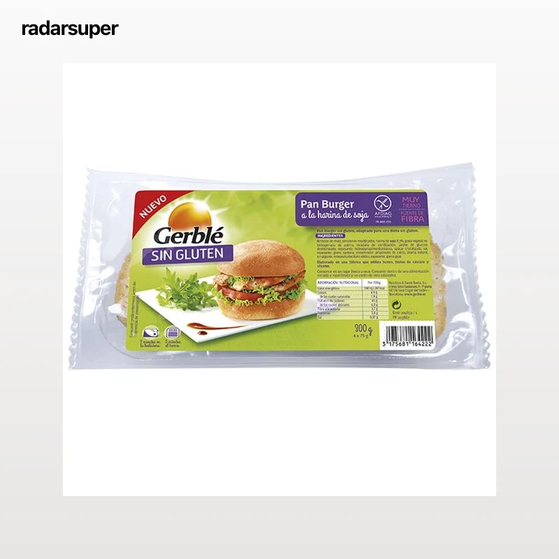 GERBLÉ Pan de hamburguesa sin gluten GERBLÉ pack de 4 uds x 75 g.