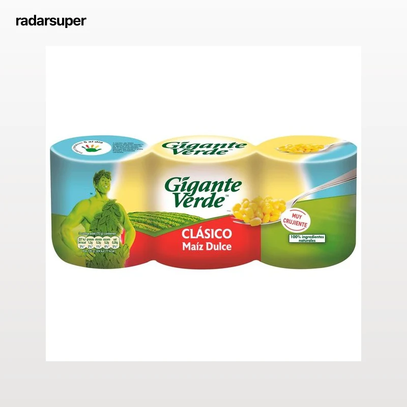 GIGANTE VERDE Maíz dulce 3 uds. 160 g.