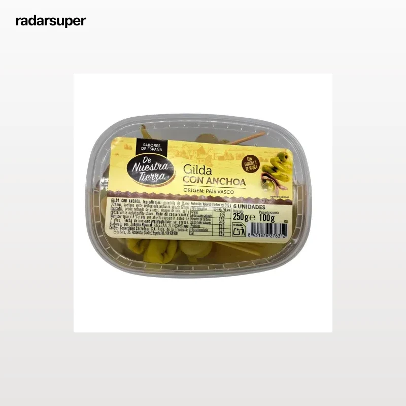 Gildas con anchoa De Nuestra Tierra 90 g.