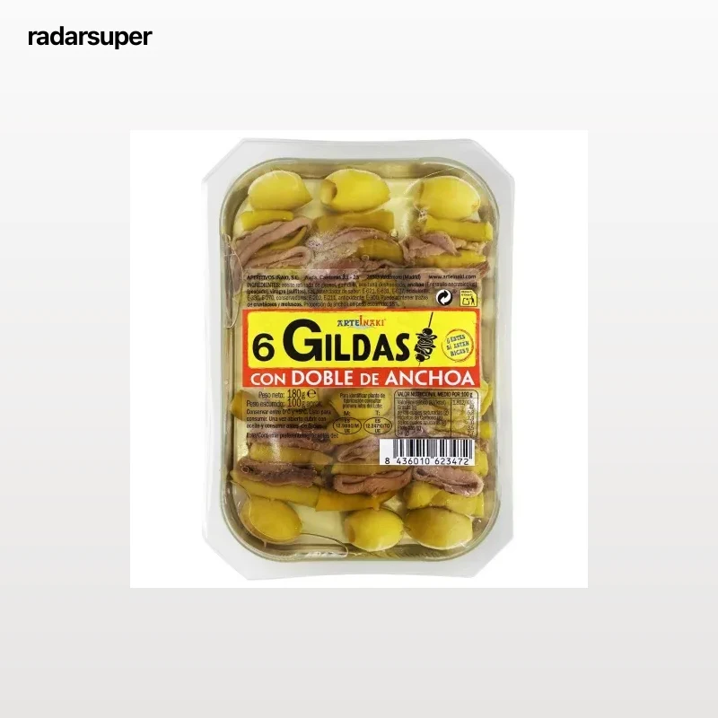 Gildas con doble anchoa Arteiñaki 180 g.