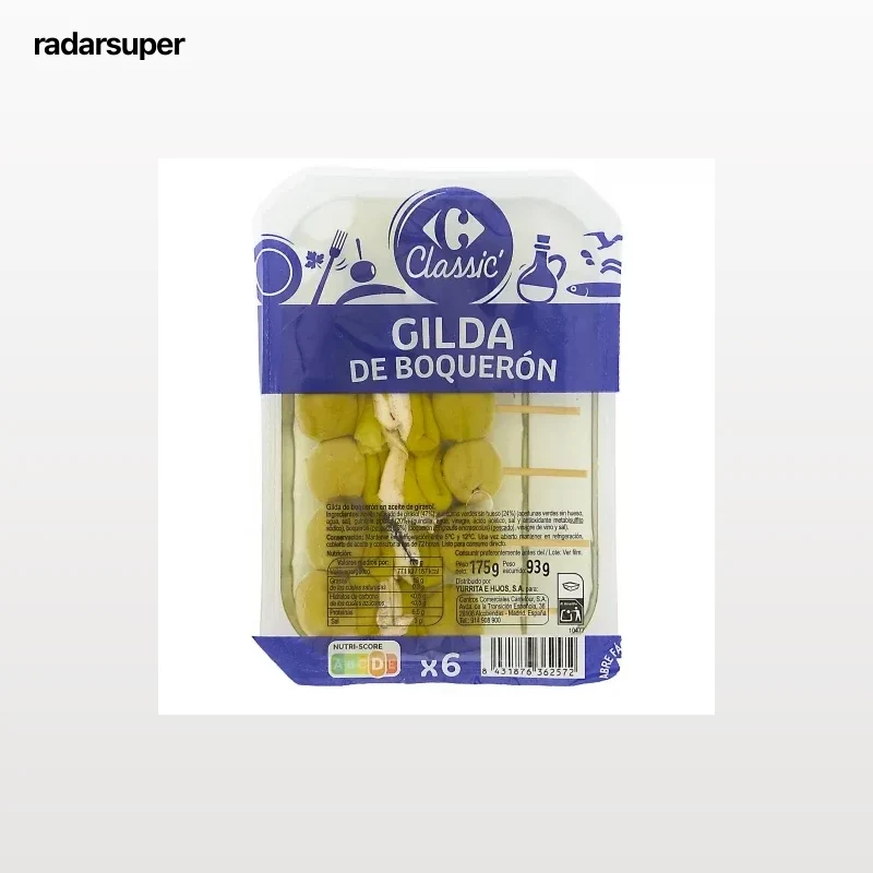 Gildas de boquerón en vinagre Classic Carrefour 6 ud.