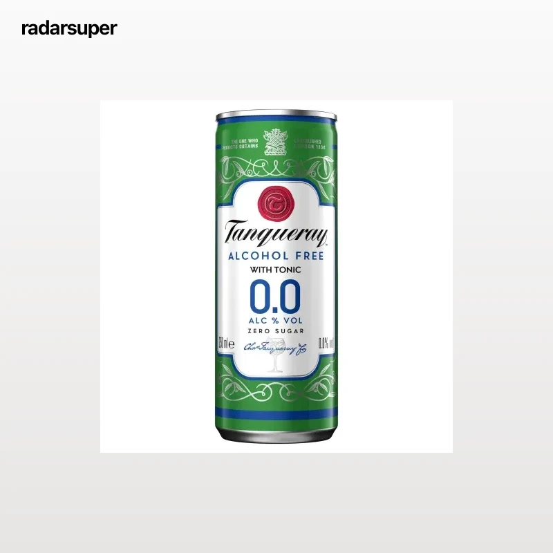 Gin&Tonic 0,0 London dry Tanqueray sin alcohol lata 250 ml.