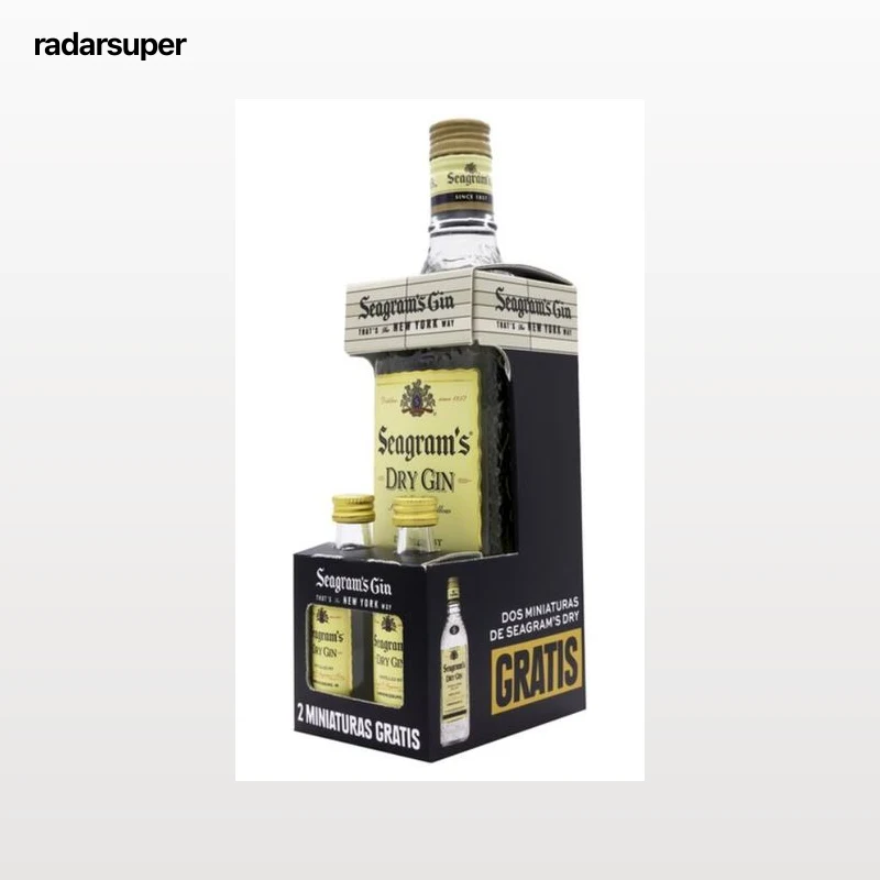 Ginebra Seagram´s 70cl + 2 miniaturas