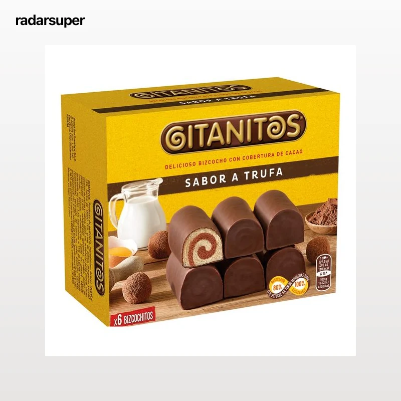 GITANITOS Pastelitos de trufa 6 uds,165 g.