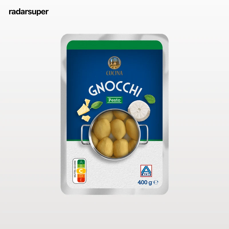 Gnocchi rellenos de pesto