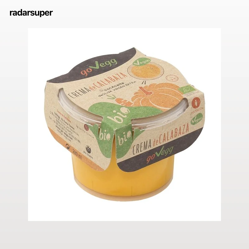 GO-VEGG Crema de calabaza ecológica, elaborada con aceite de oliva virgen extra GO-VEGG 280 ml