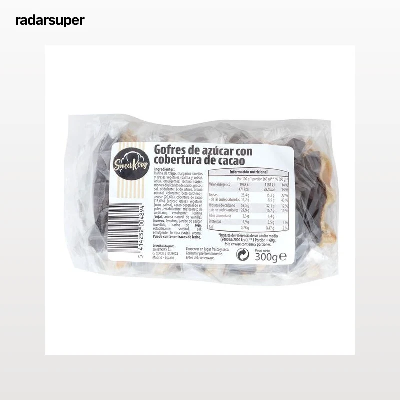 Gofre de azúcar Sweetkery cacao 300g
