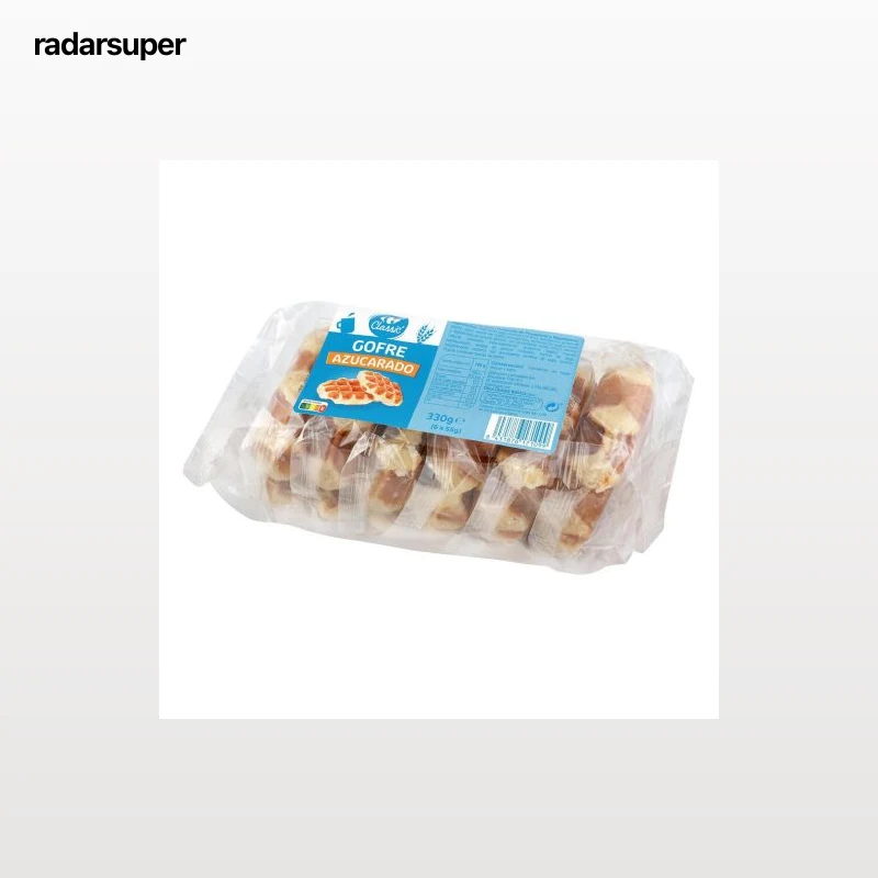 Gofre azucarado Carrefour Classic pack de 6 unidades de 55 g.