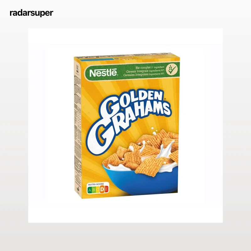 GOLDEN GRAHAMS de Nestlé Cereales de trigo integral y maíz tostado 375 g.
