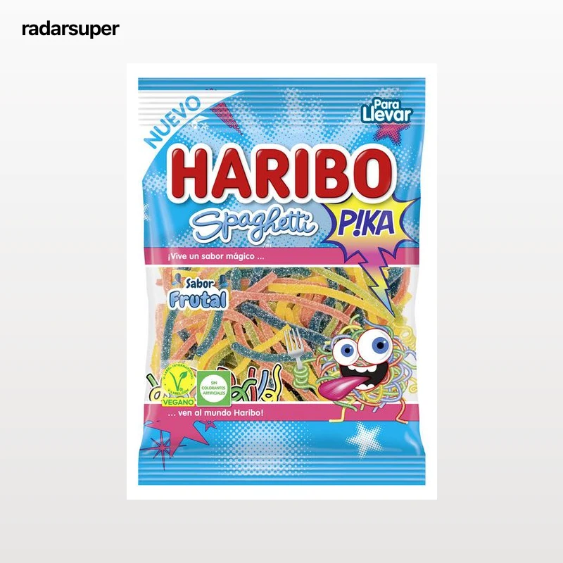 Golosina spaghetti pica sabor frutal Haribo 75g