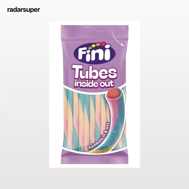 Golosina tubo relleno arcoiris Fini 80g