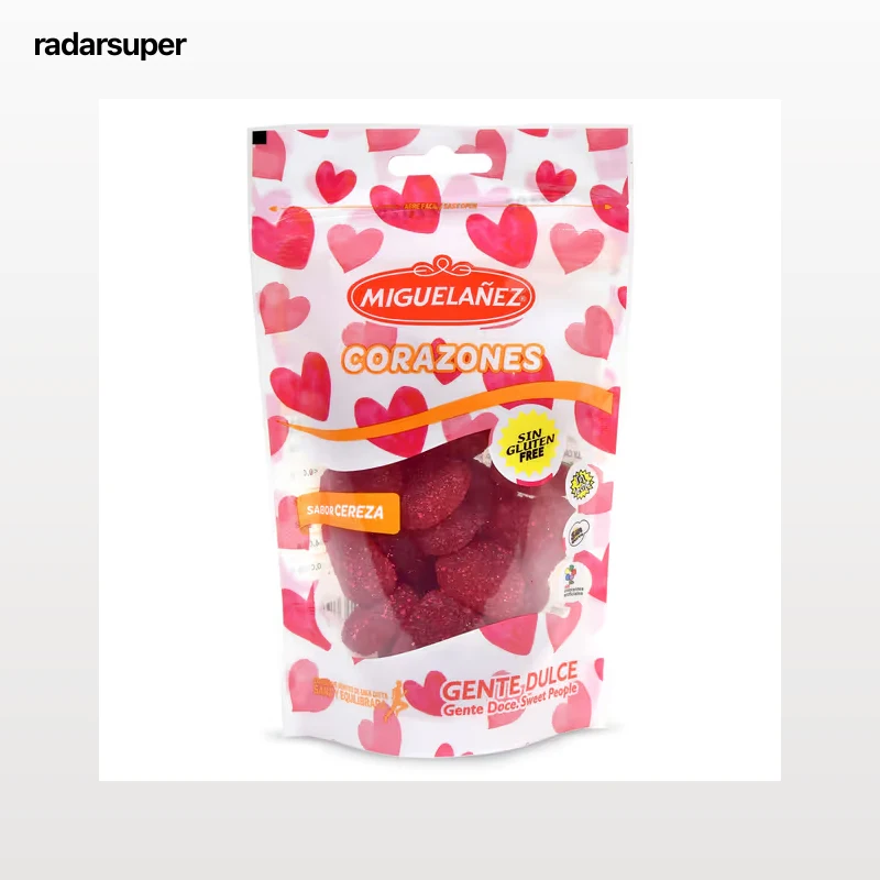Golosinas corazones sabor cereza Migueláñez 125 g