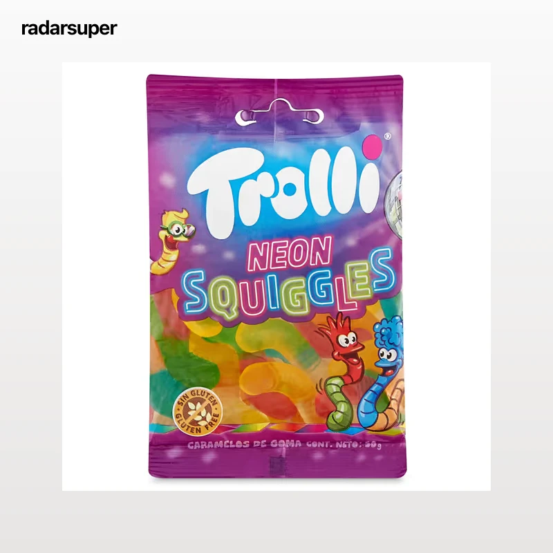 Golosinas gusanos neón Trolli 50 g