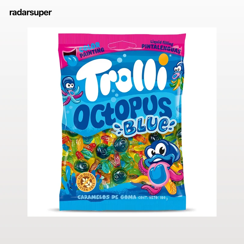 Golosinas octopus blue Trolli 100 g