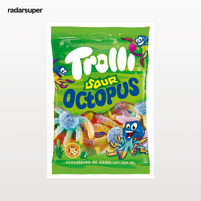 Golosinas sin gluten Sour Octopus Trolli 100g