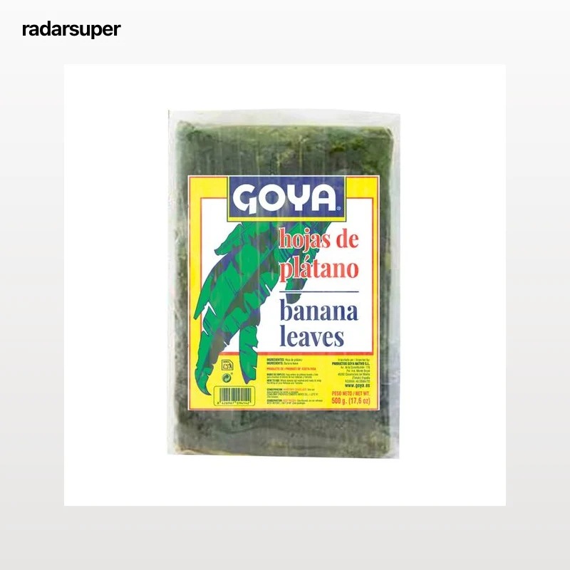 GOYA Hojas de plátano congeladas, ideales para multitud de preparaciones 500 g.