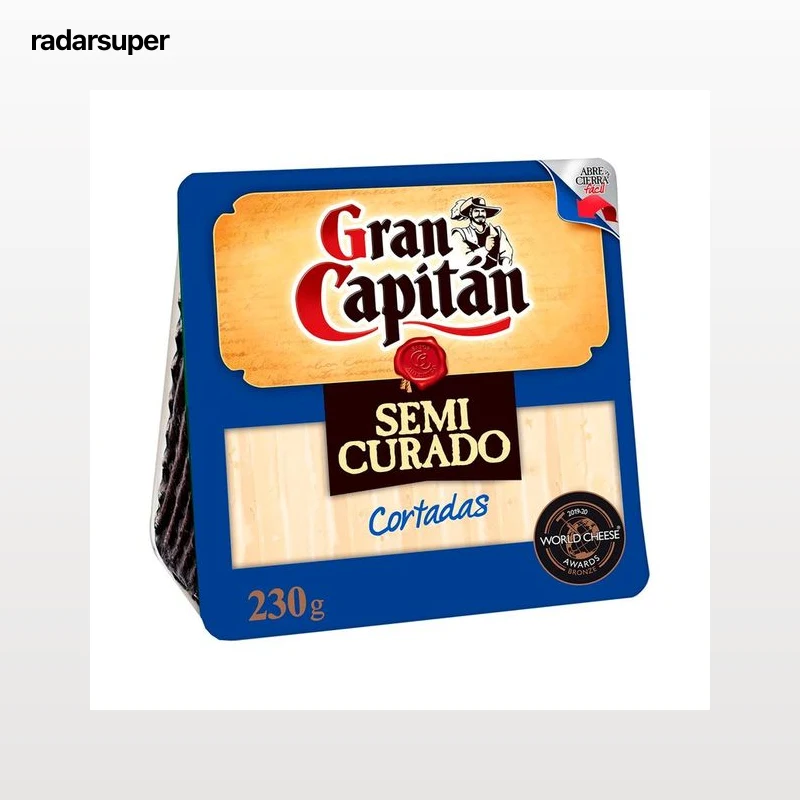 GRAN CAPITÁN Queso cortado semicurado GRAN CAPITÁN CORTADAS 230 g.