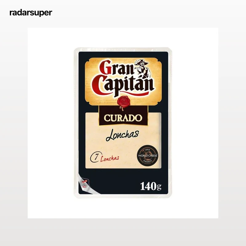 GRAN CAPITÁN Queso en lonchas curado GRAN CAPITÁN 140 g.