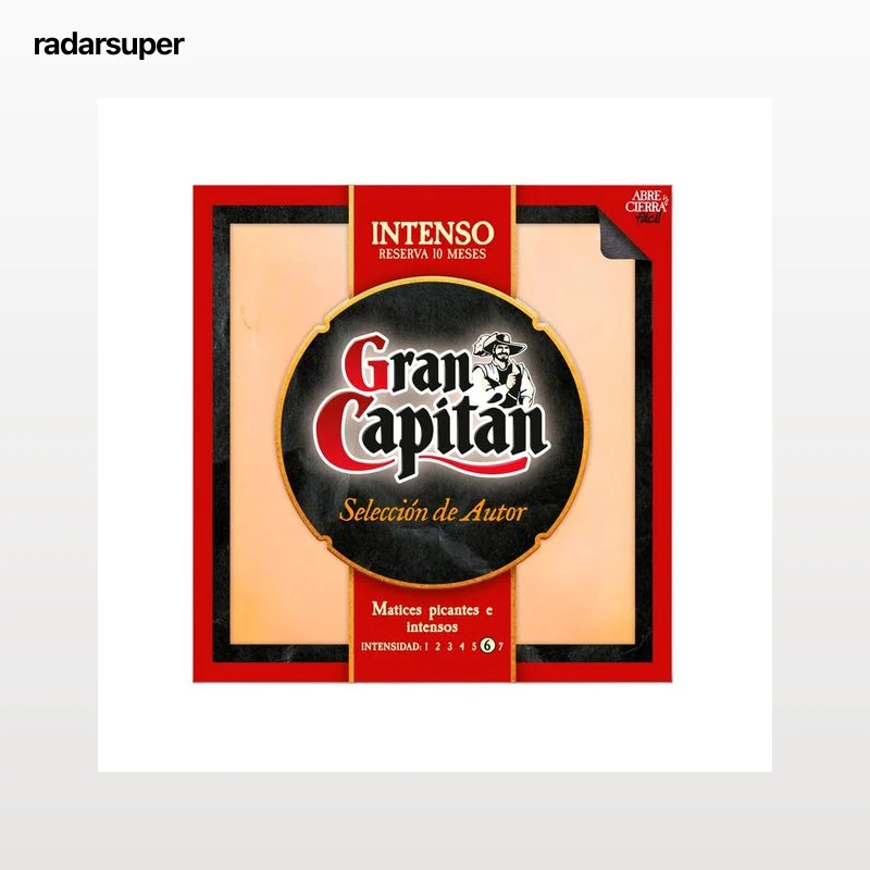 GRAN CAPITAN Queso mezcla (vaca y oveja) intenso con una maduración mínima de 10 meses 200 g.