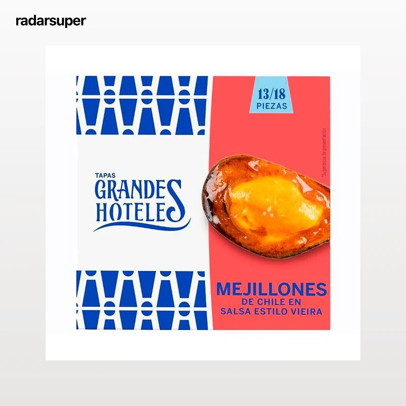 GRANDES HOTELES Mejillón de chile 13/18 uds. en salsa vieira 69 g.