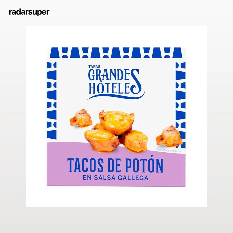GRANDES HOTELES Tacos de potón en salsa gallega 72 g.