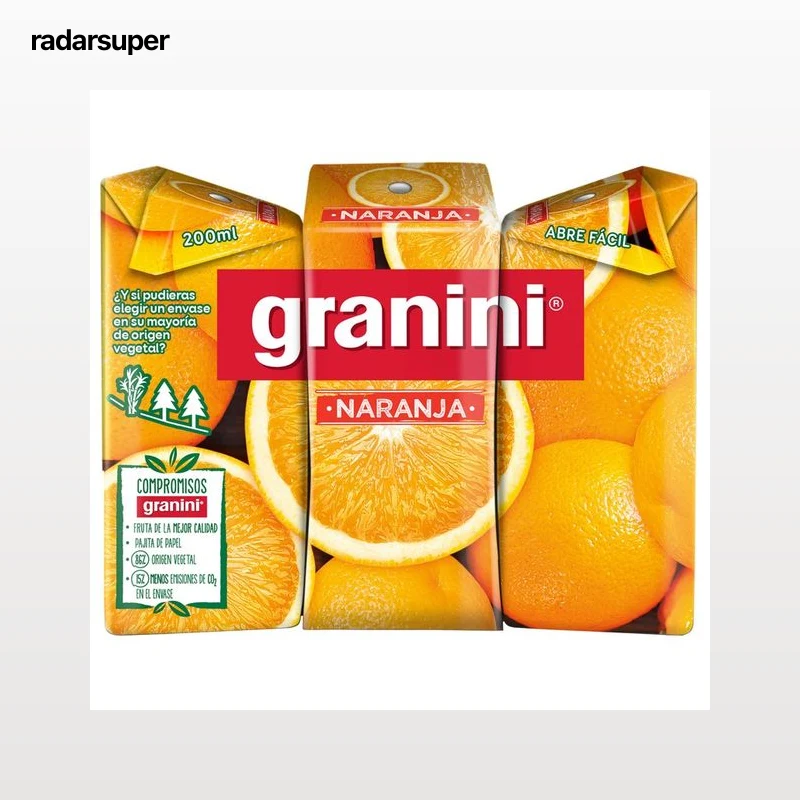 GRANINI Néctar de naranja minibrik pack 3 uds x 20 cl.