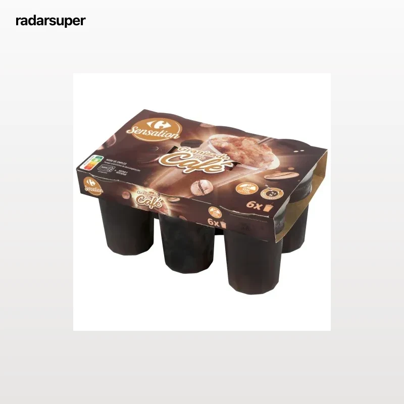 Granizado de café Carrefour Sensation sin gluten pack de 6 unidades de 200 ml.