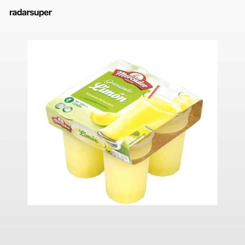Granizado con sabor a limón en pack de 4 unidades Mercader