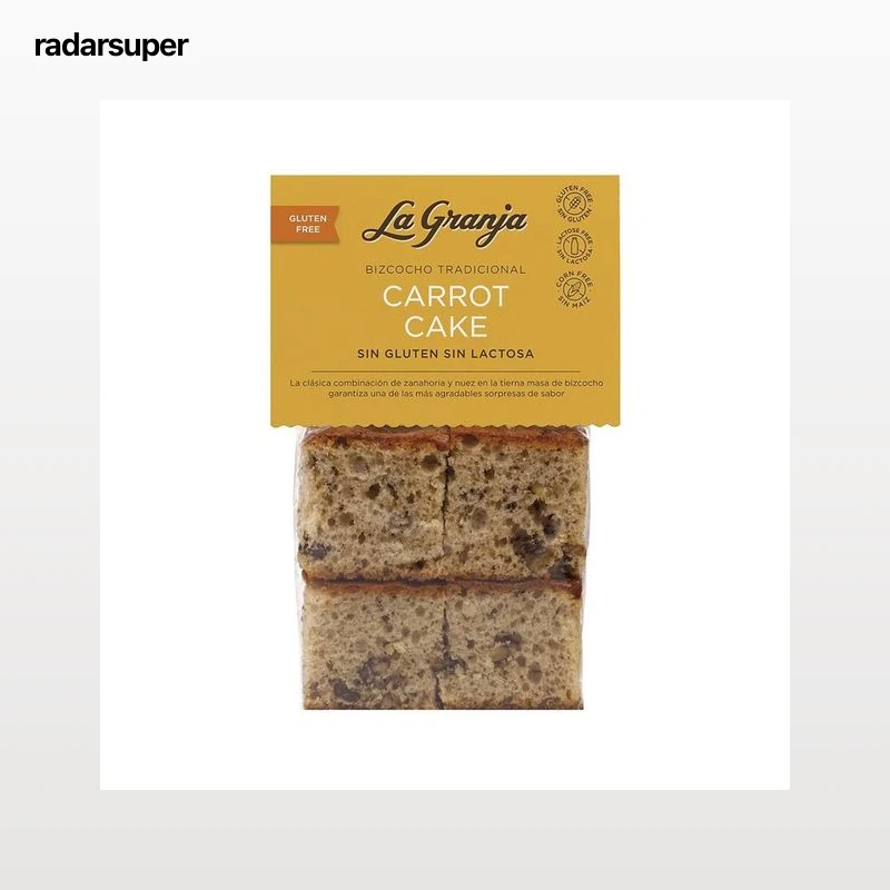 LA GRANJA Bizcocho de zanahoria con nueces sin gluten 350 g.