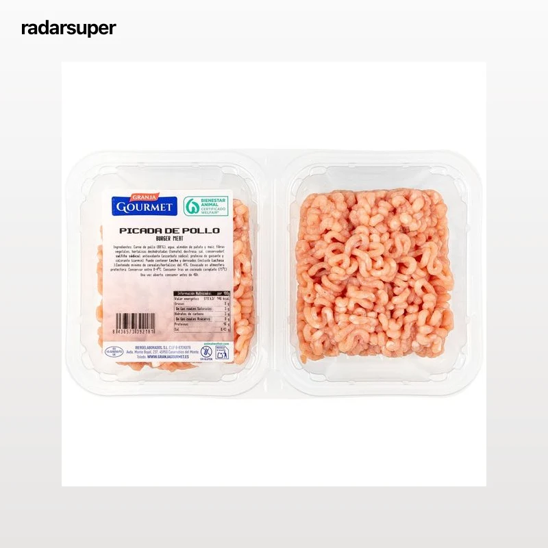 GRANJA GOURMET Preparado de carne picada (burger meat) de pollo 500 g.