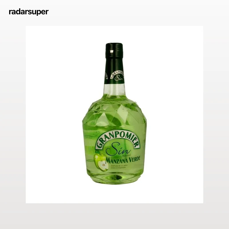 GRANPOMIER Licor de manzana verde sin alcohol GRANPOMIER botella de 70 cl.