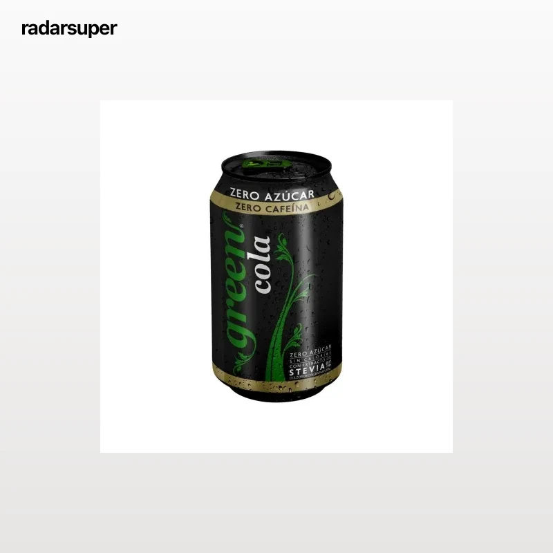 Green Cola zero azúcar zero cafeína lata 33 cl.