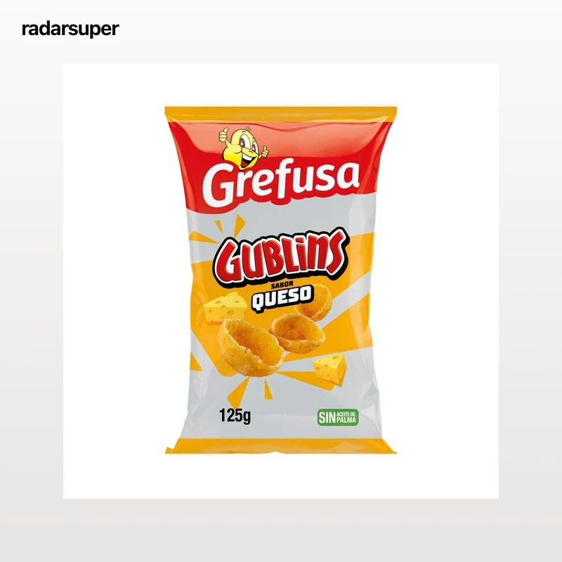 GREFUSA Snack de maíz Gublins XL sabor queso  124g