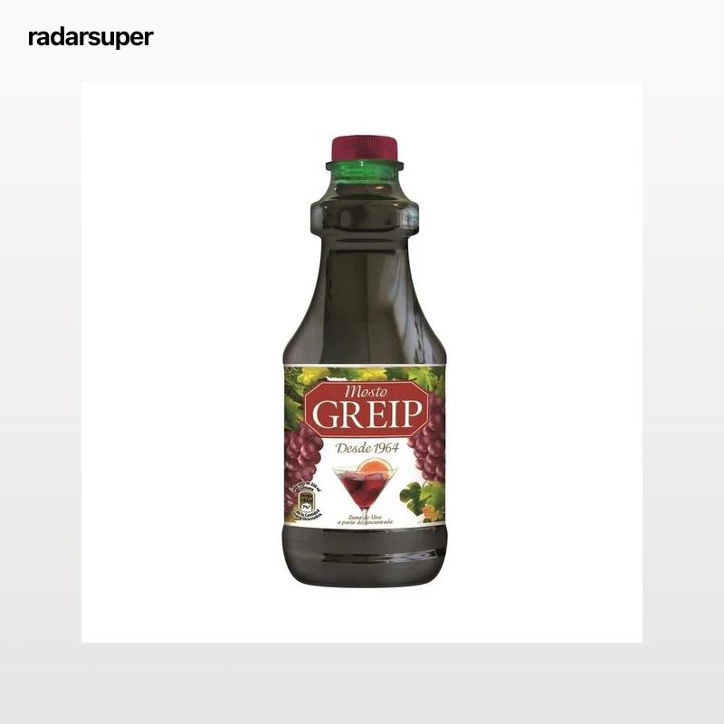 GREIP Mosto sin alcohol tradicional de uva tinto GREIP botella 1 l.