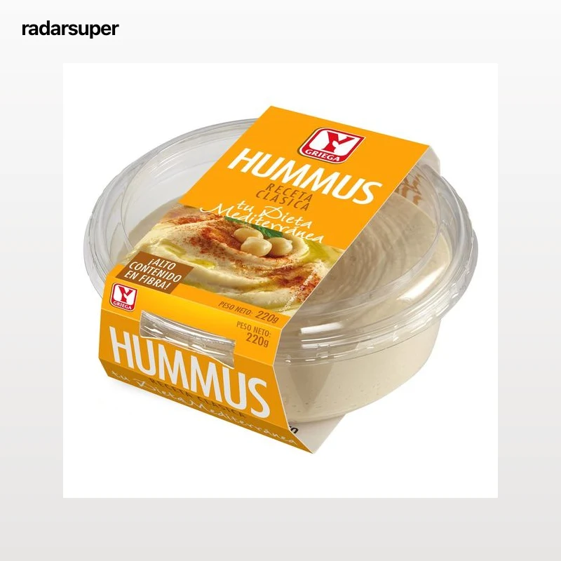 Y GRIEGA Hummus receta clásica, con alto contenido en fibra Y GRIEGA 220 g.