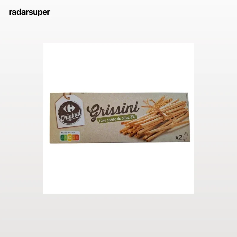 Grissini con aceite de oliva Carrefour Original 125 g.