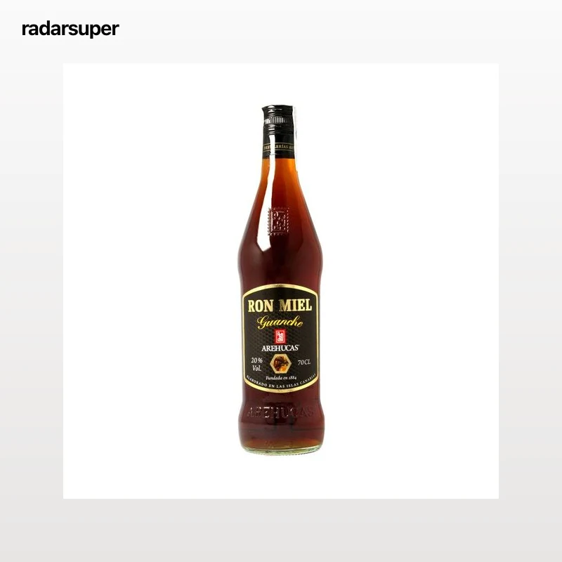GUANCHE Ron dorado con miel GUANCHE botella de 70 cl.