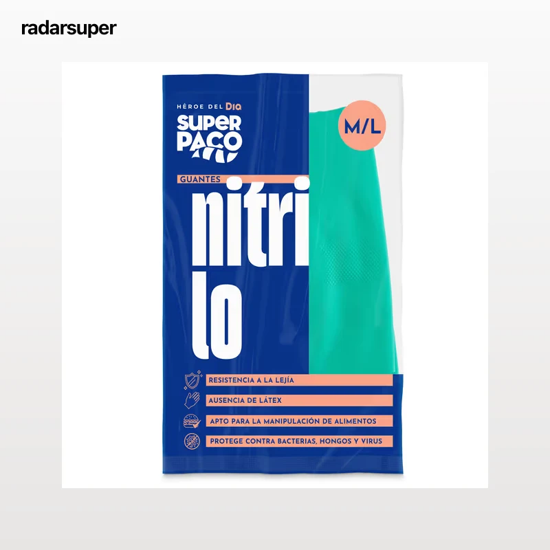 Guantes de nitrilo M/L Dia Super Paco 2 unidades